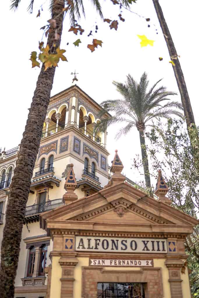 exterior of the Hotel Alfonso XIII in Seville