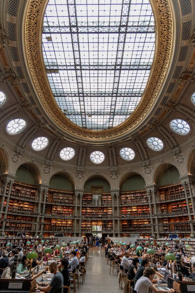 incredible architecture at the BnF Library in Paris