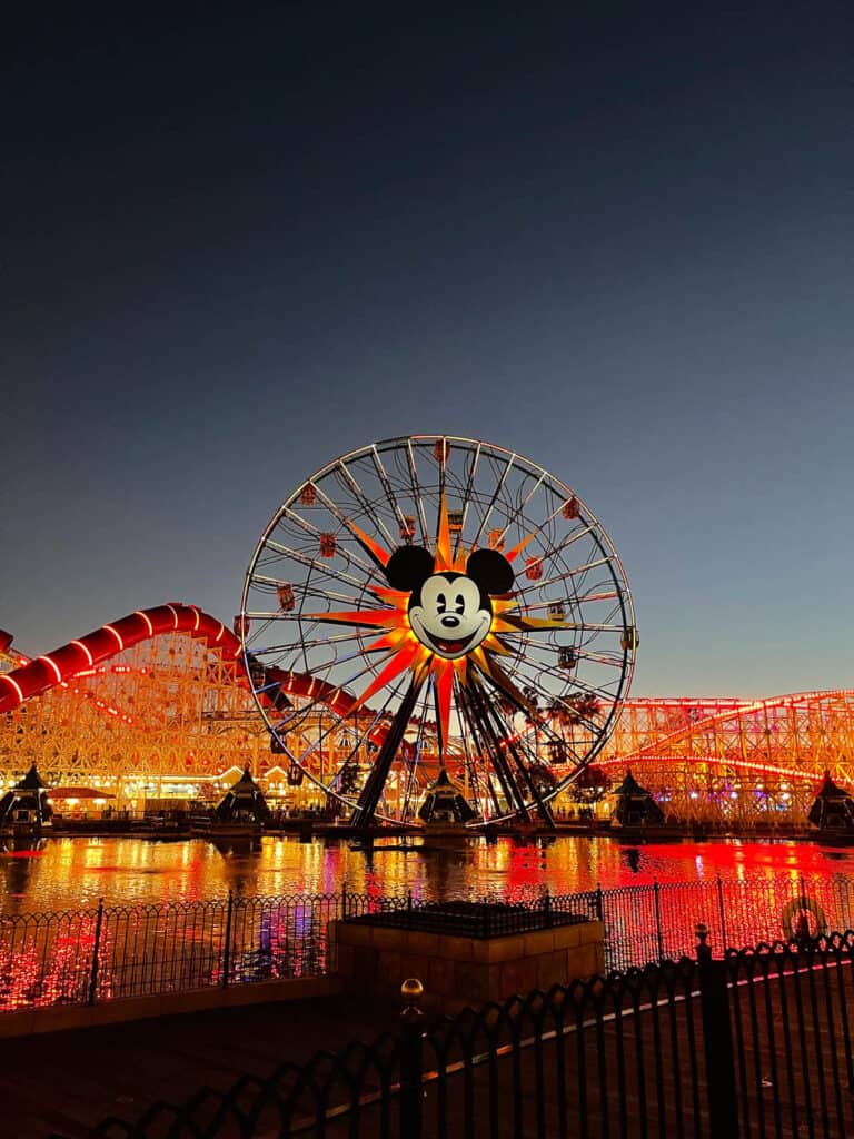 Mickey Mouse Ferris Wheel at California adventure theme park in California