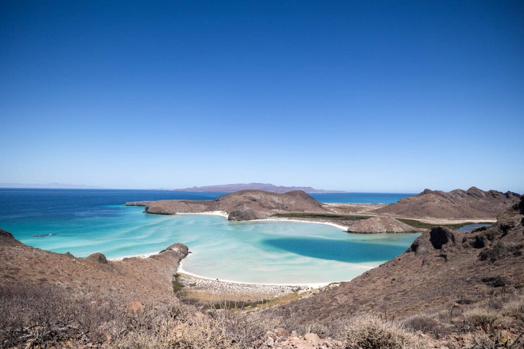 stunning views of Balandra Beach in La Paz