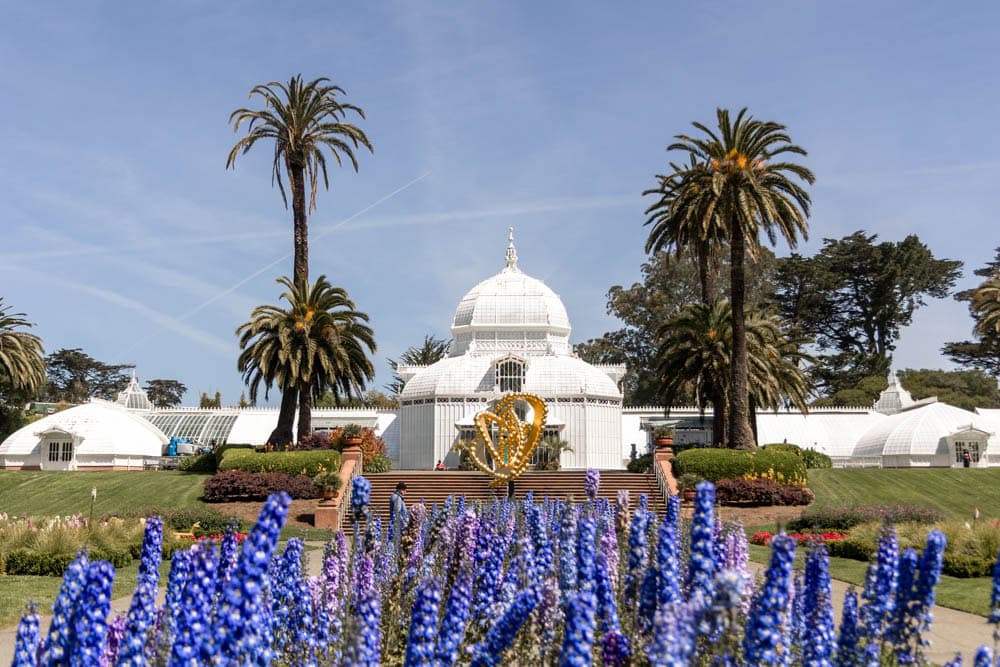 exterior of the Conservatory of Flowers in Golden Gate Park