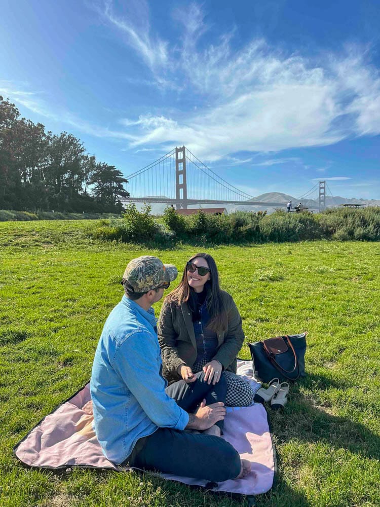 couple on the field at Crissy Field