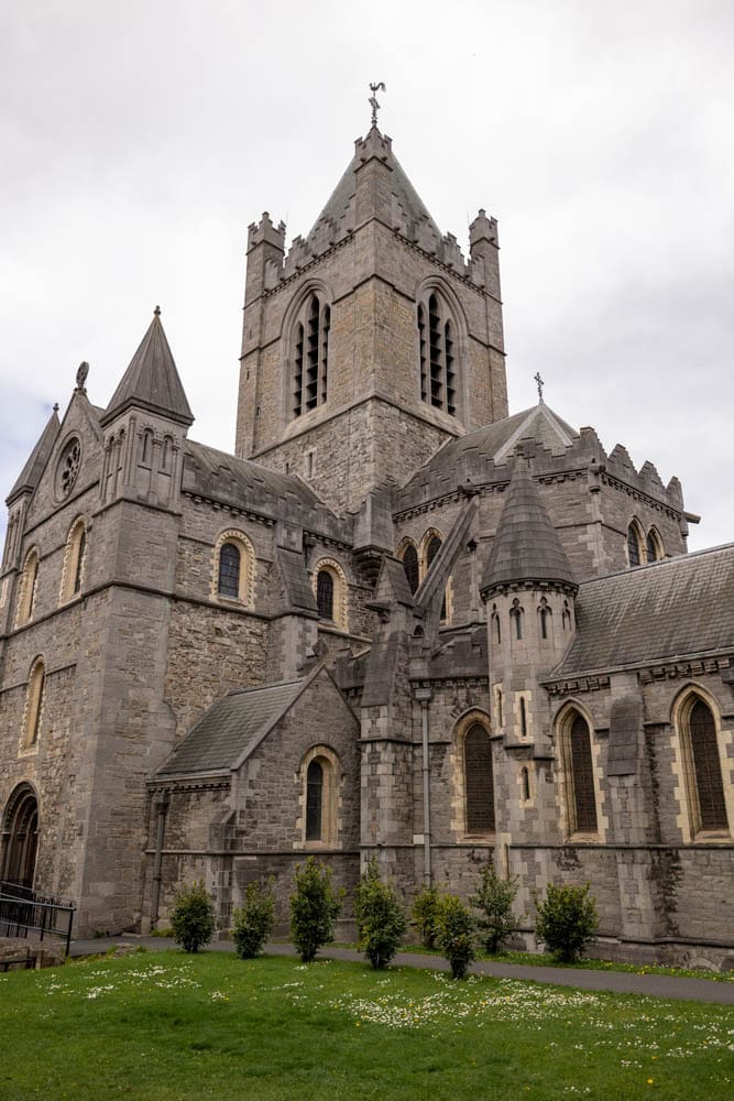 gothic architecture of Christ Church Cathedral in Dublin