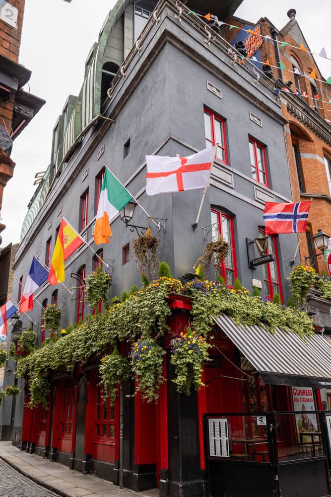 Temple Bar area in Dublin