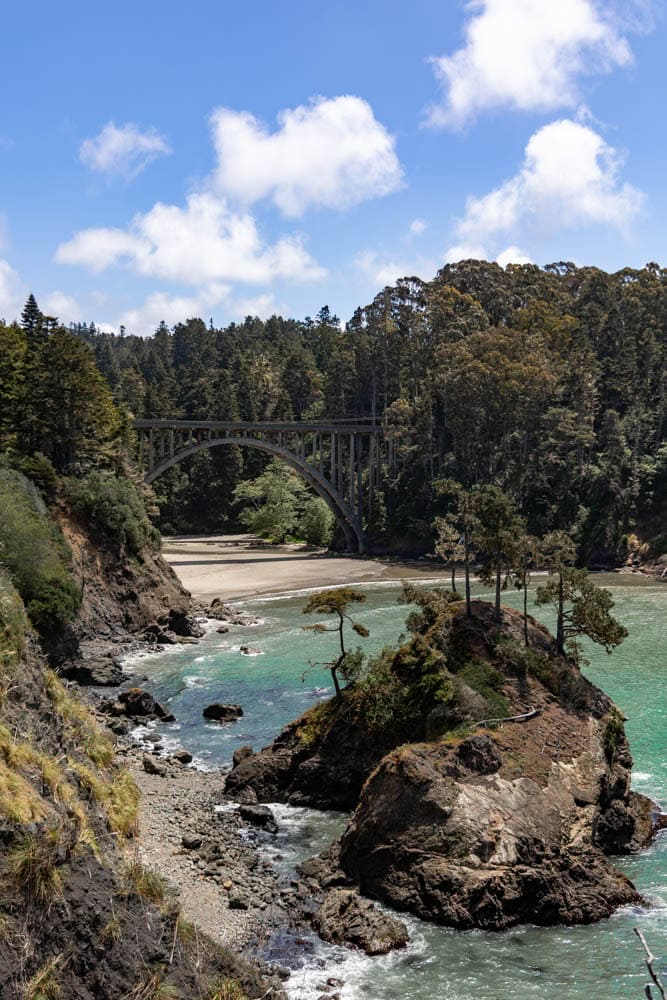 dramatic coastline views at Russian Gulch State Park