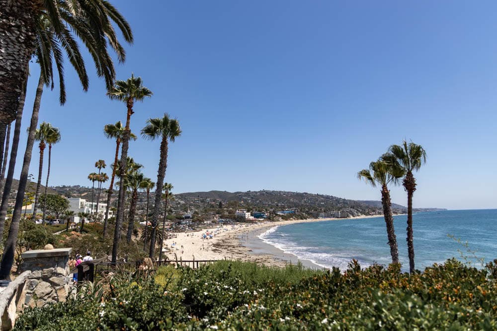 view of Laguna Beach coastline from Heisler Park