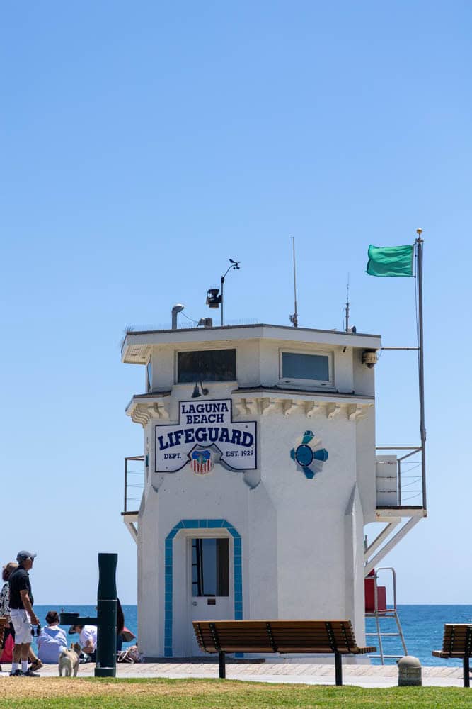 iconic lifeguard tower in Laguna Beach