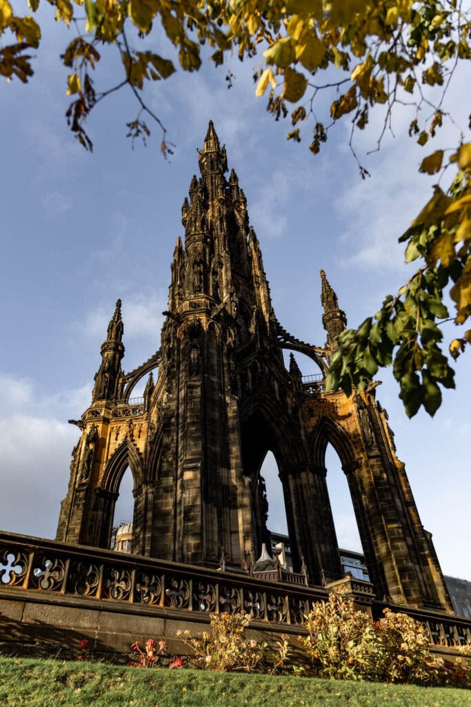 gothic architecture of Scott Monument in Edinburgh