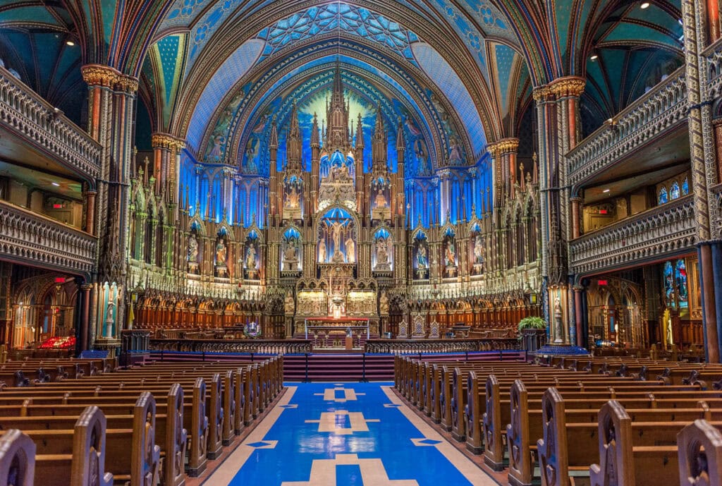 ornate church in Montreal
